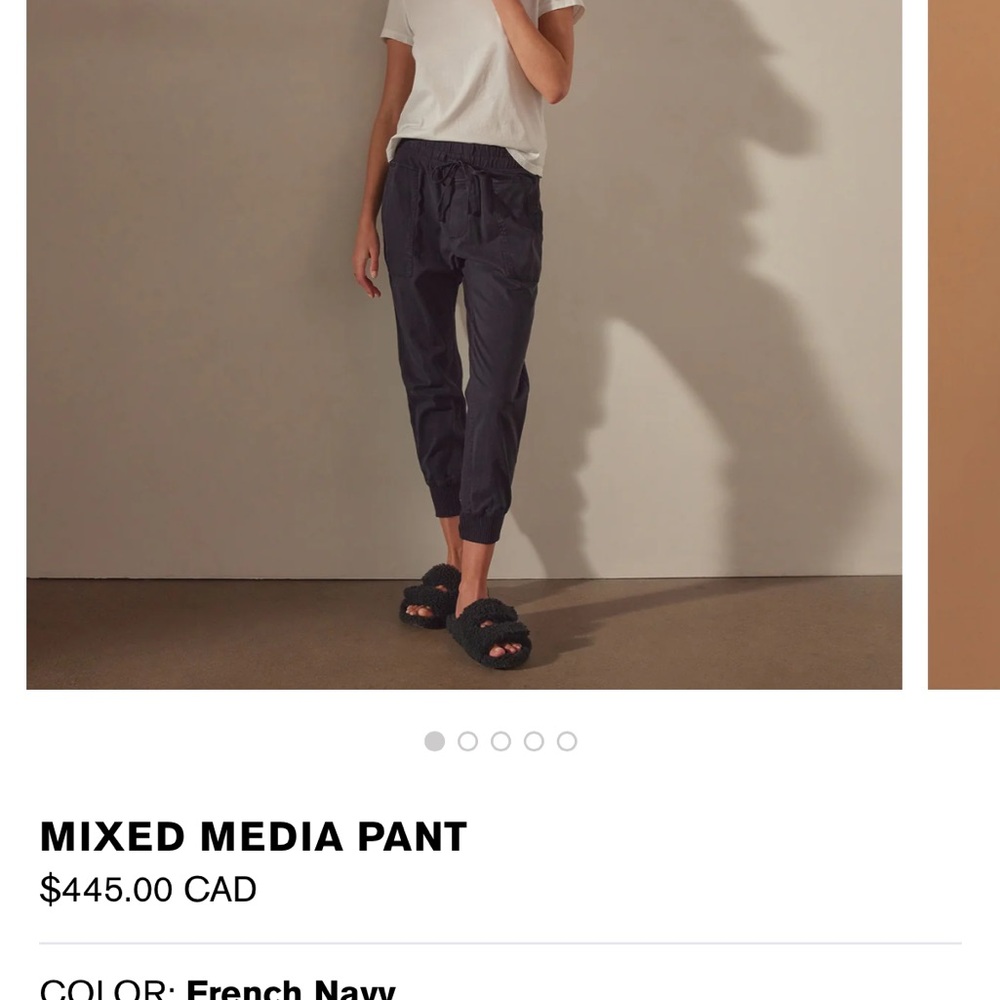 James Perse French Navy Track Pants